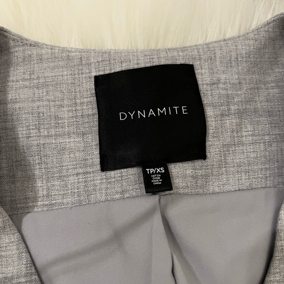 Dynamite | Millie Tailored 4 Button Vest, Heather Light Grey, XS - Picture 6 of 11